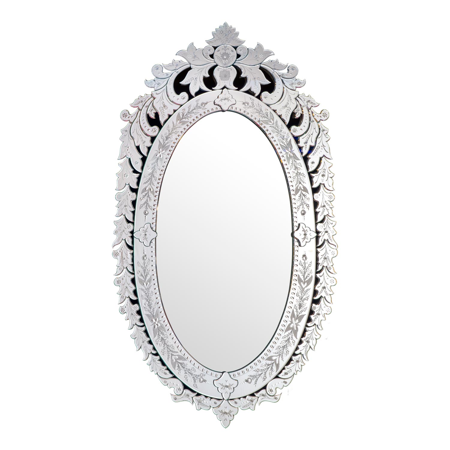 CROWN Mirror Art Glass BF SIGNORETTI